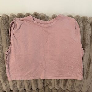 Women’s Sleeveless Crop Tank Top - Dusty Rose